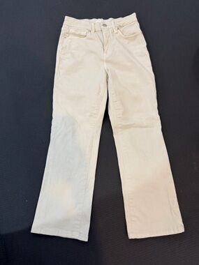 Good American Cream Straight-Leg Jeans
